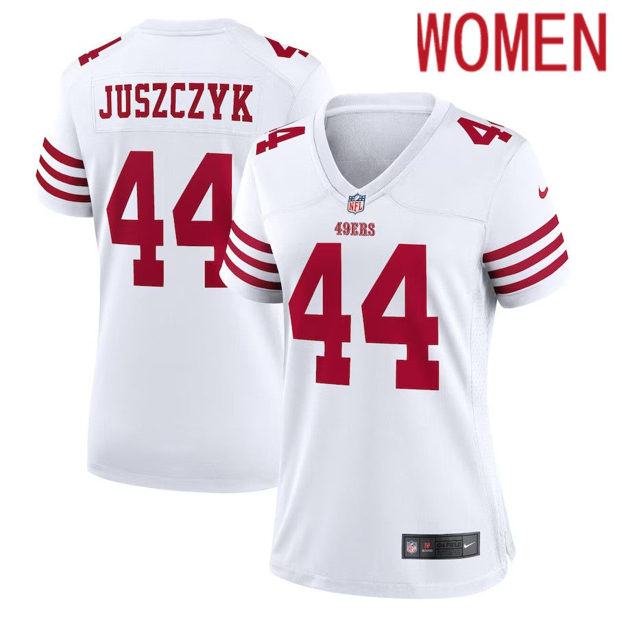 Women San Francisco 49ers 44 Kyle Juszczyk Nike White Player Game NFL Jersey